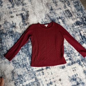 Maroon Cable knit sweater